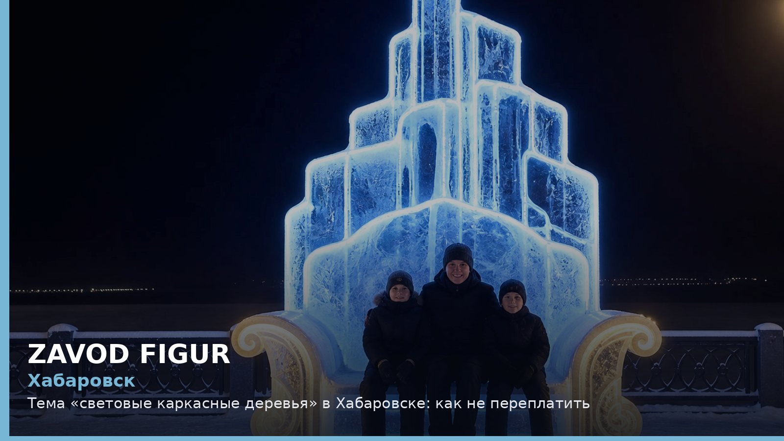 Хабаровск: световые каркасные деревья