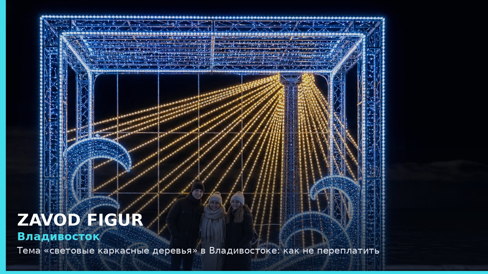 Владивосток: световые каркасные деревья