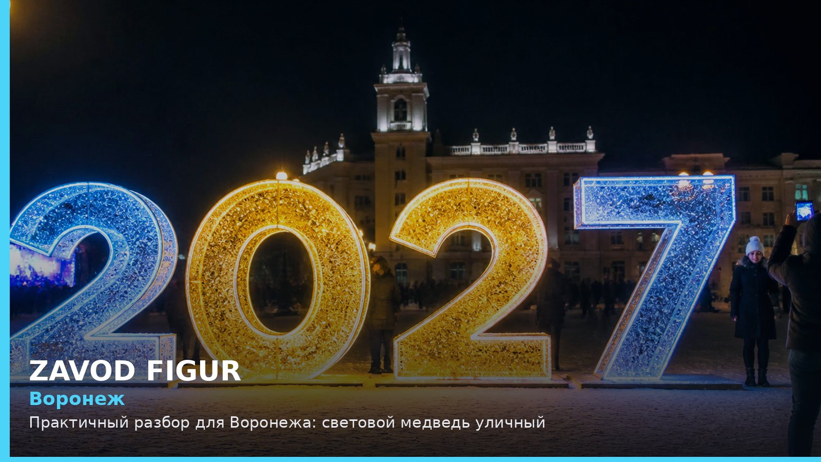 Воронеж: световой медведь уличный
