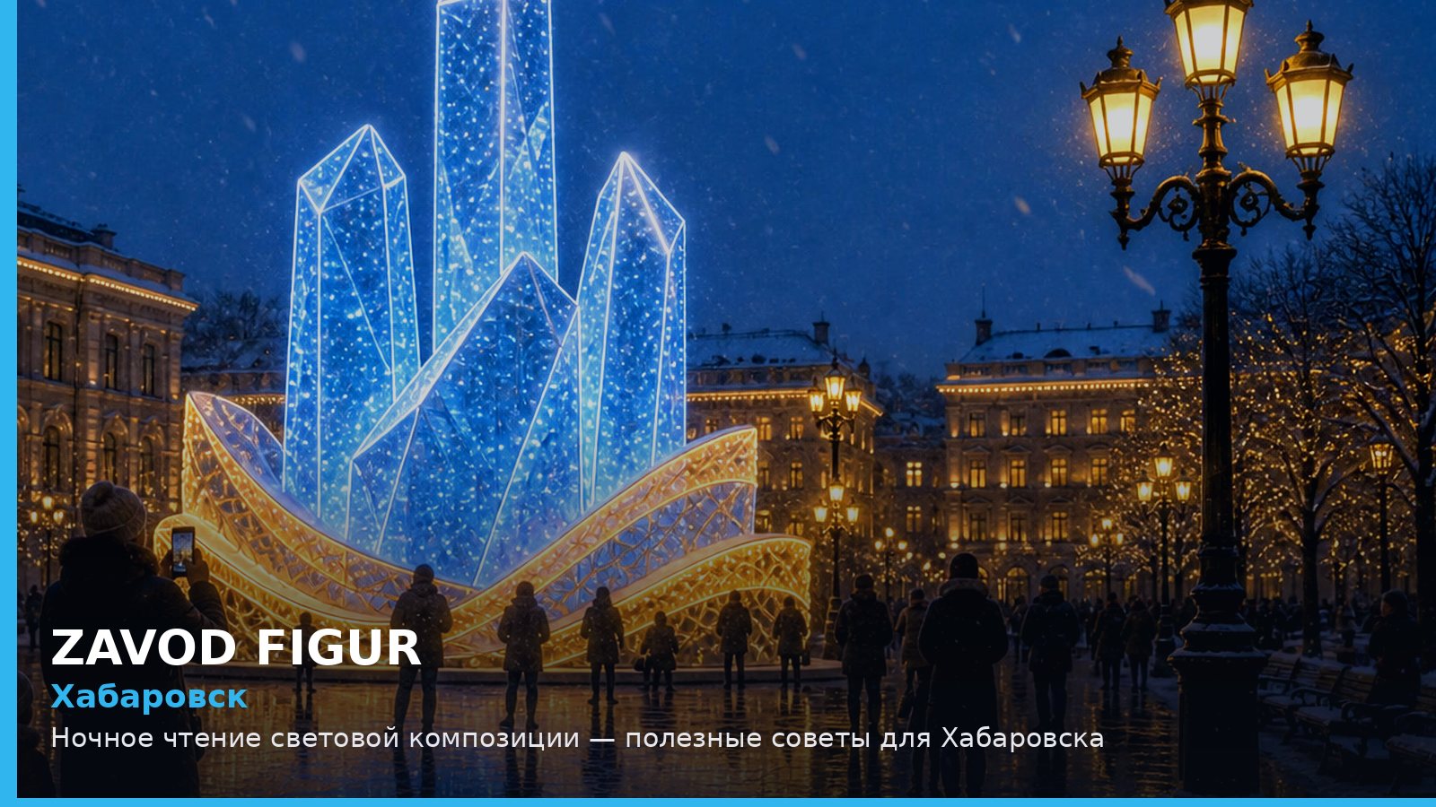 Хабаровск: ночное чтение световой композиции