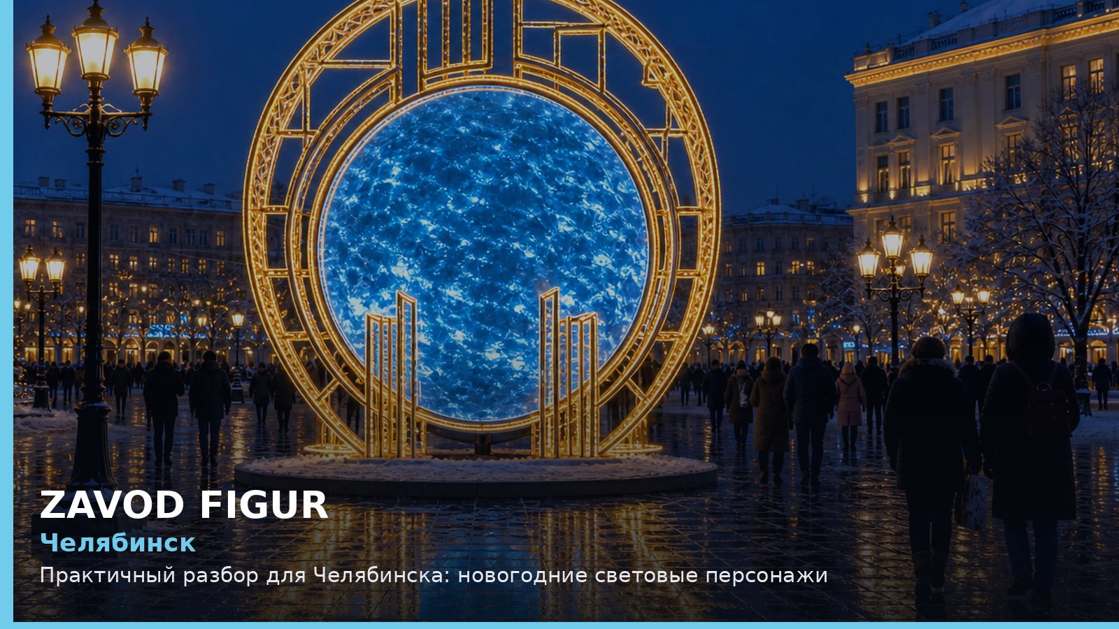Челябинск: новогодние световые персонажи