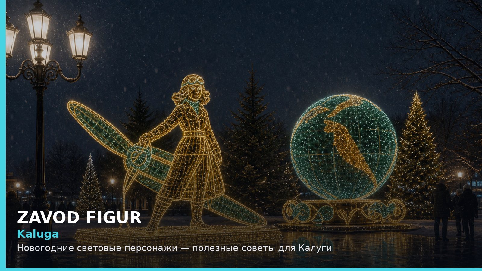Калуга: новогодние световые персонажи