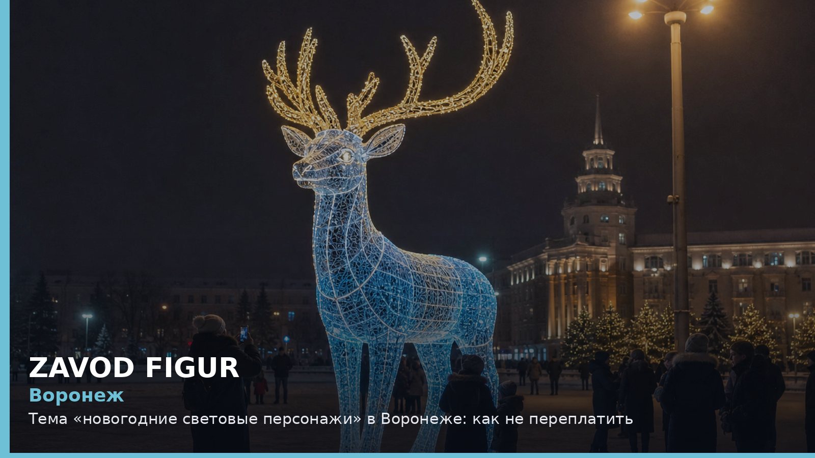 Воронеж: новогодние световые персонажи