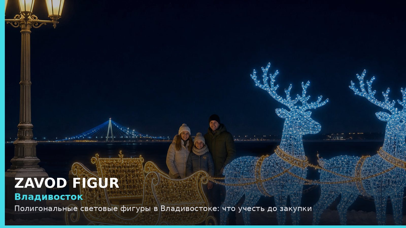 Владивосток: полигональные световые фигуры