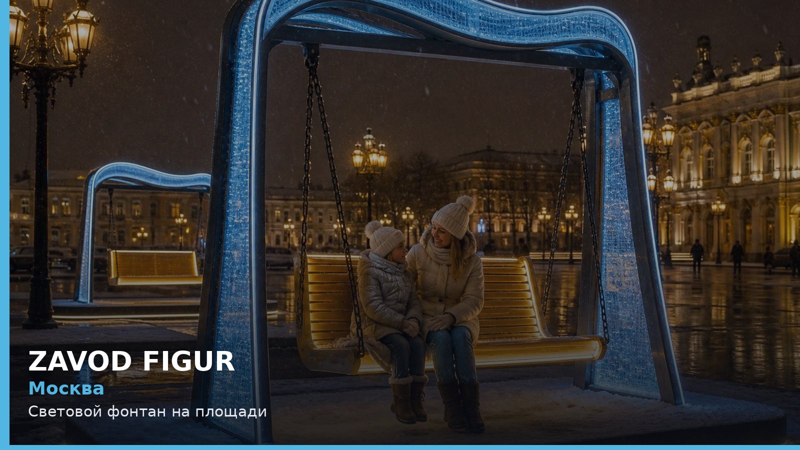 Москва: Световой фонтан на площади