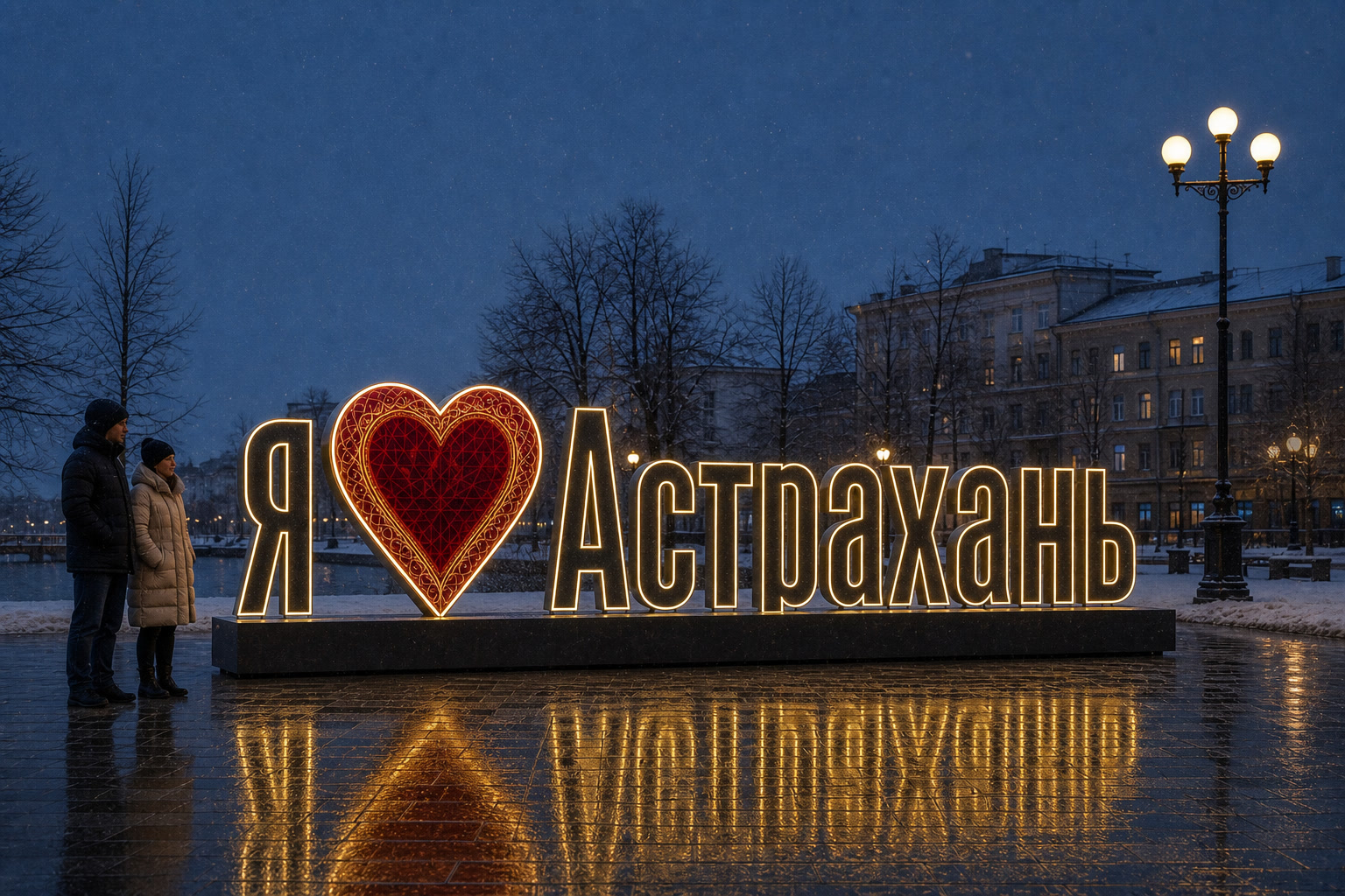 Концепция новогоднего оформления Астрахани: Сердце Астрахань.