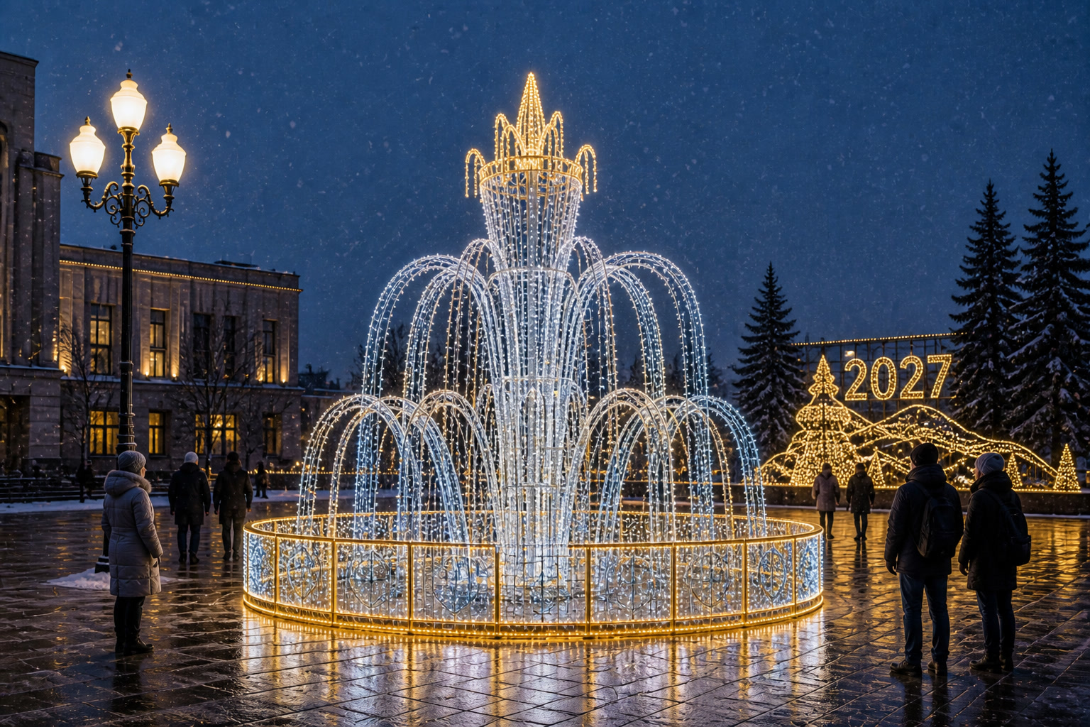Концепция новогоднего оформления Белгорода: Фонтан Белгород.