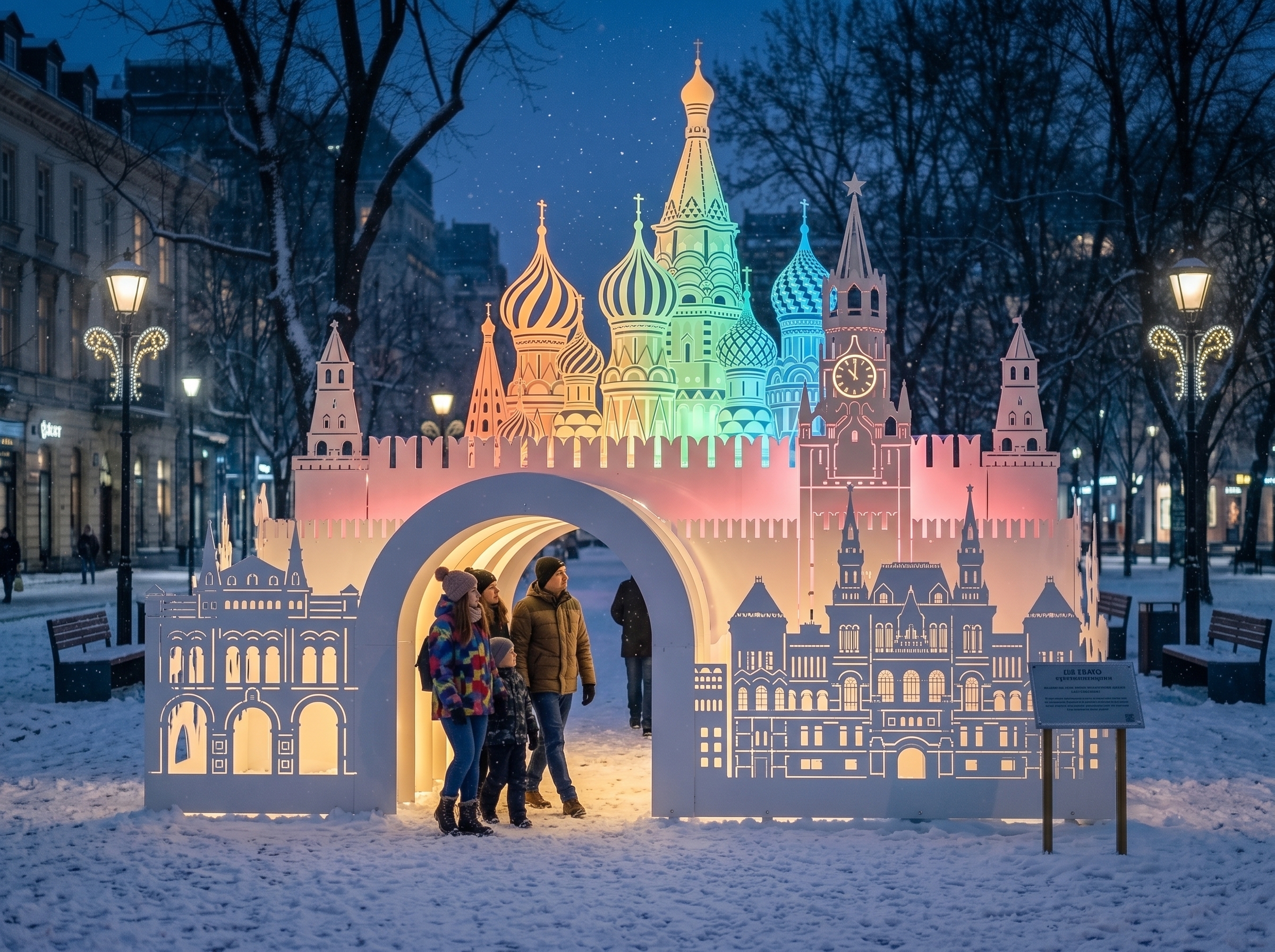Силуэт «Москва. Кремль». Эскиз 3D