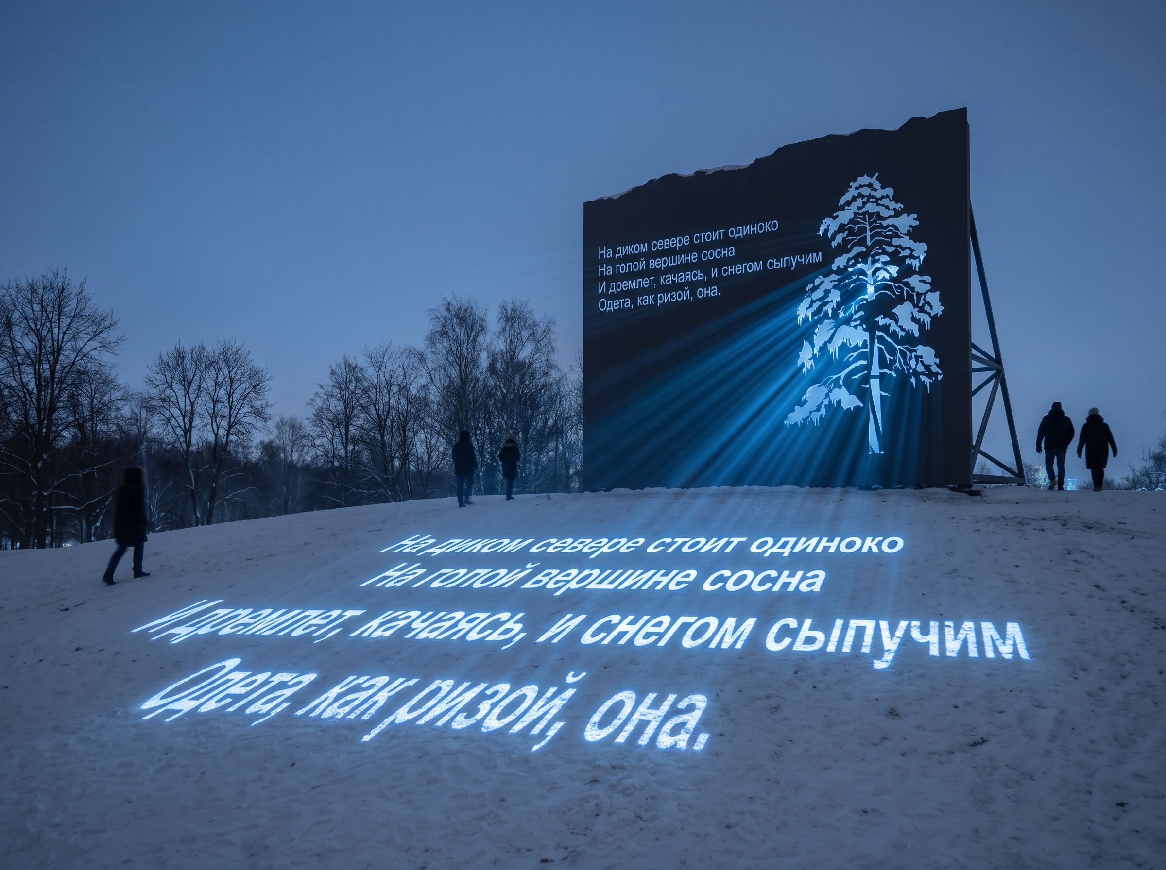 Панно «Сосна на севере»