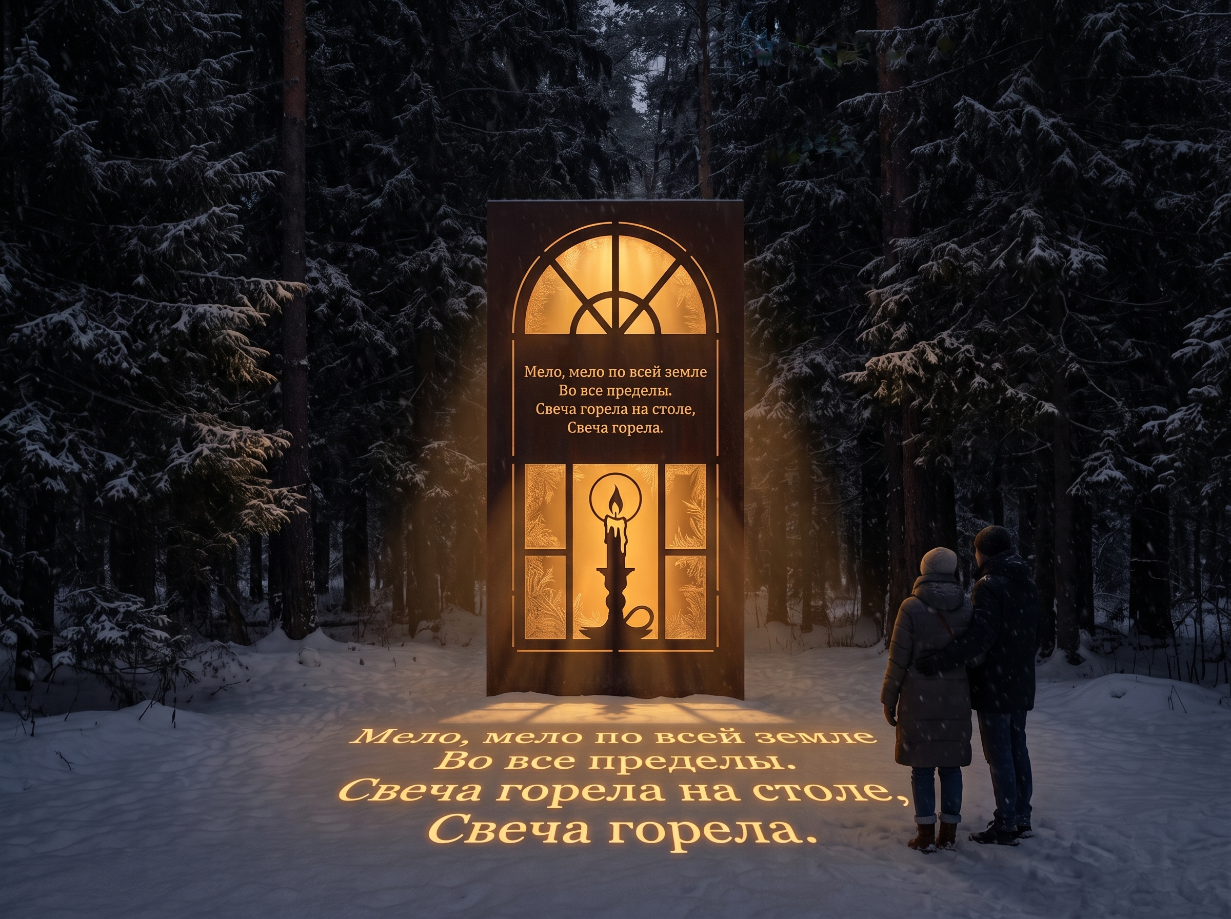 Окно «Свеча горела»