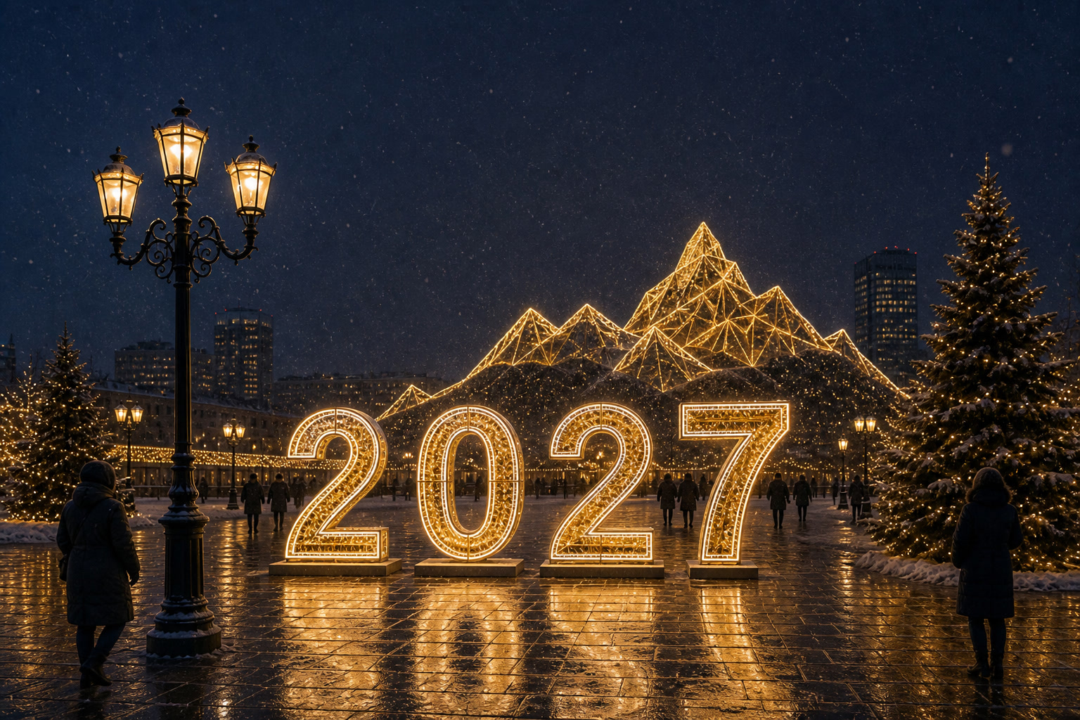 Концепция новогоднего оформления Грозного: 2027 Грозный.