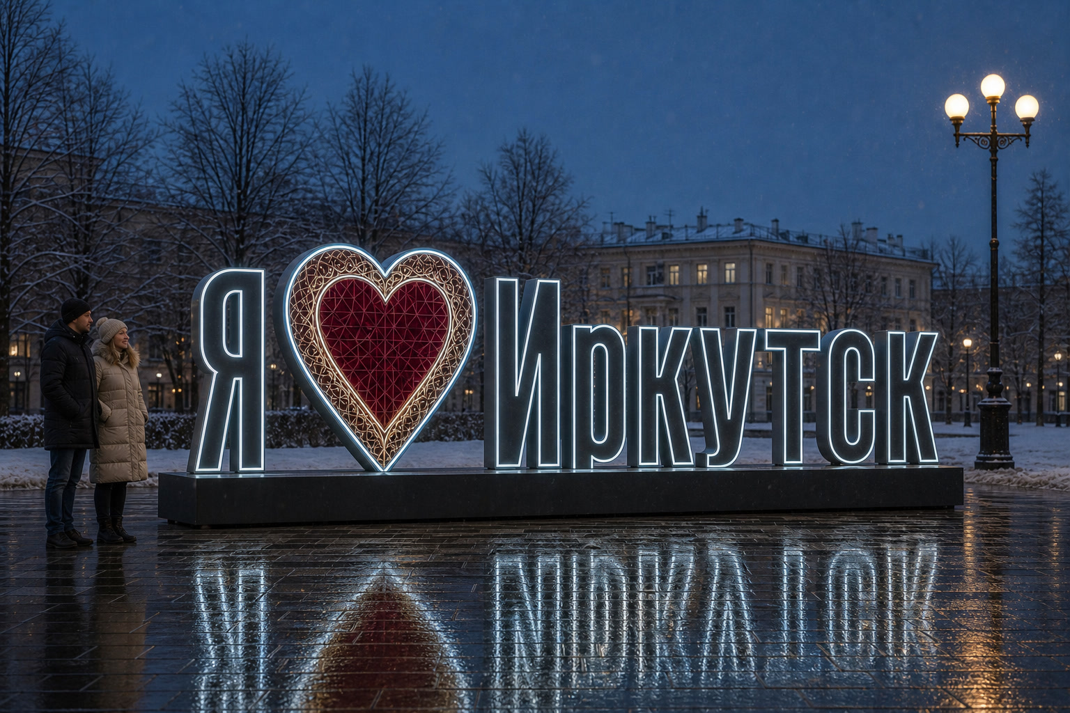 Концепция новогоднего оформления Иркутска: Сердце Иркутск.