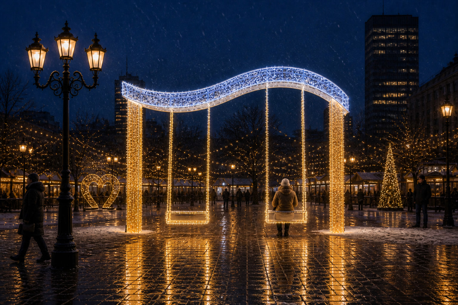 Концепция новогоднего оформления Иванова: Качели Иваново.