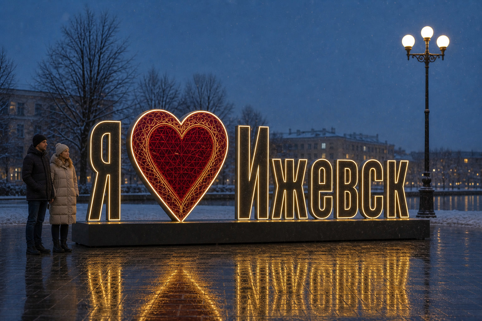 Концепция новогоднего оформления Ижевска: Сердце Ижевск.