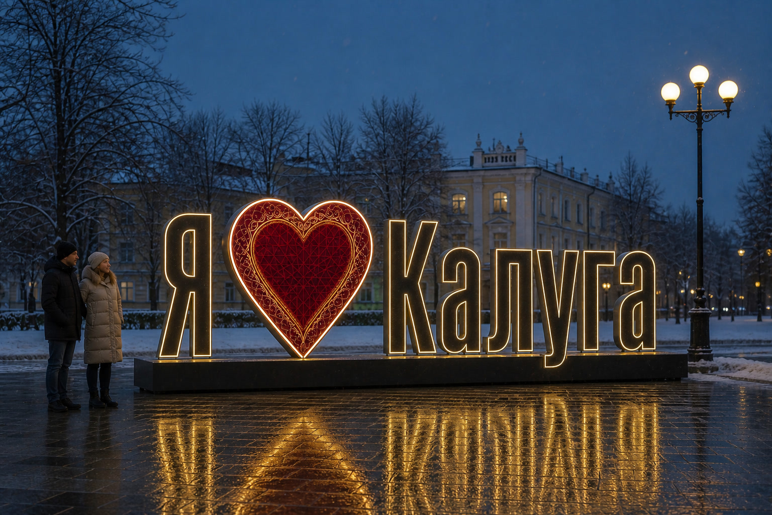 Концепция новогоднего оформления Калуги: Сердце Калуга.