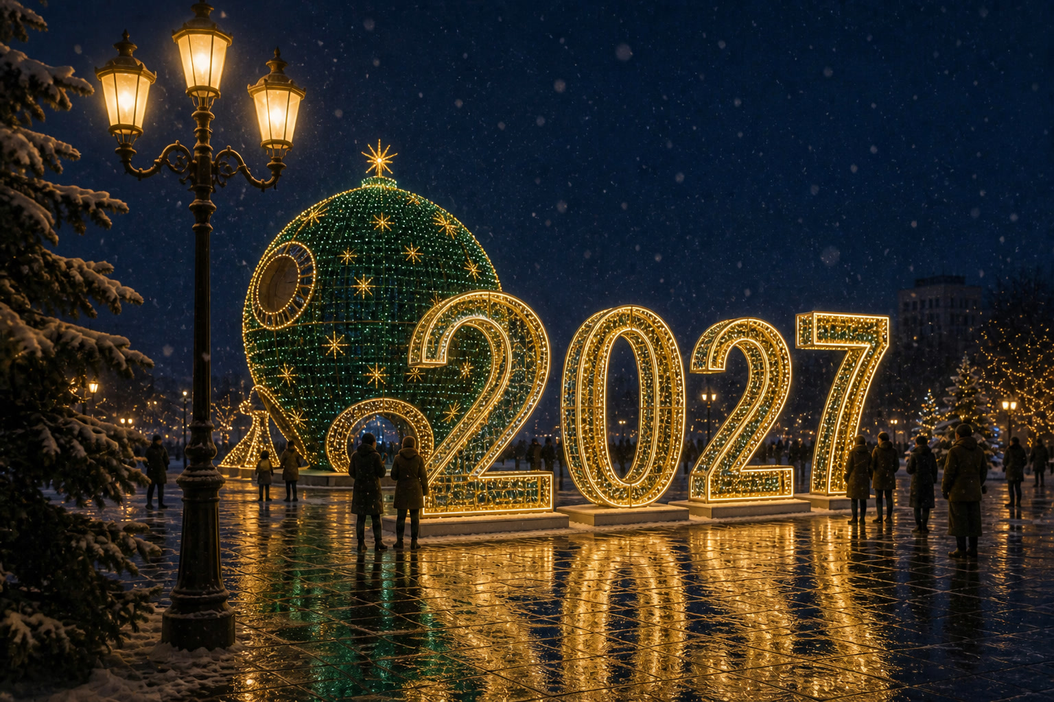 Концепция новогоднего оформления Калуги: 2027 Калуга.