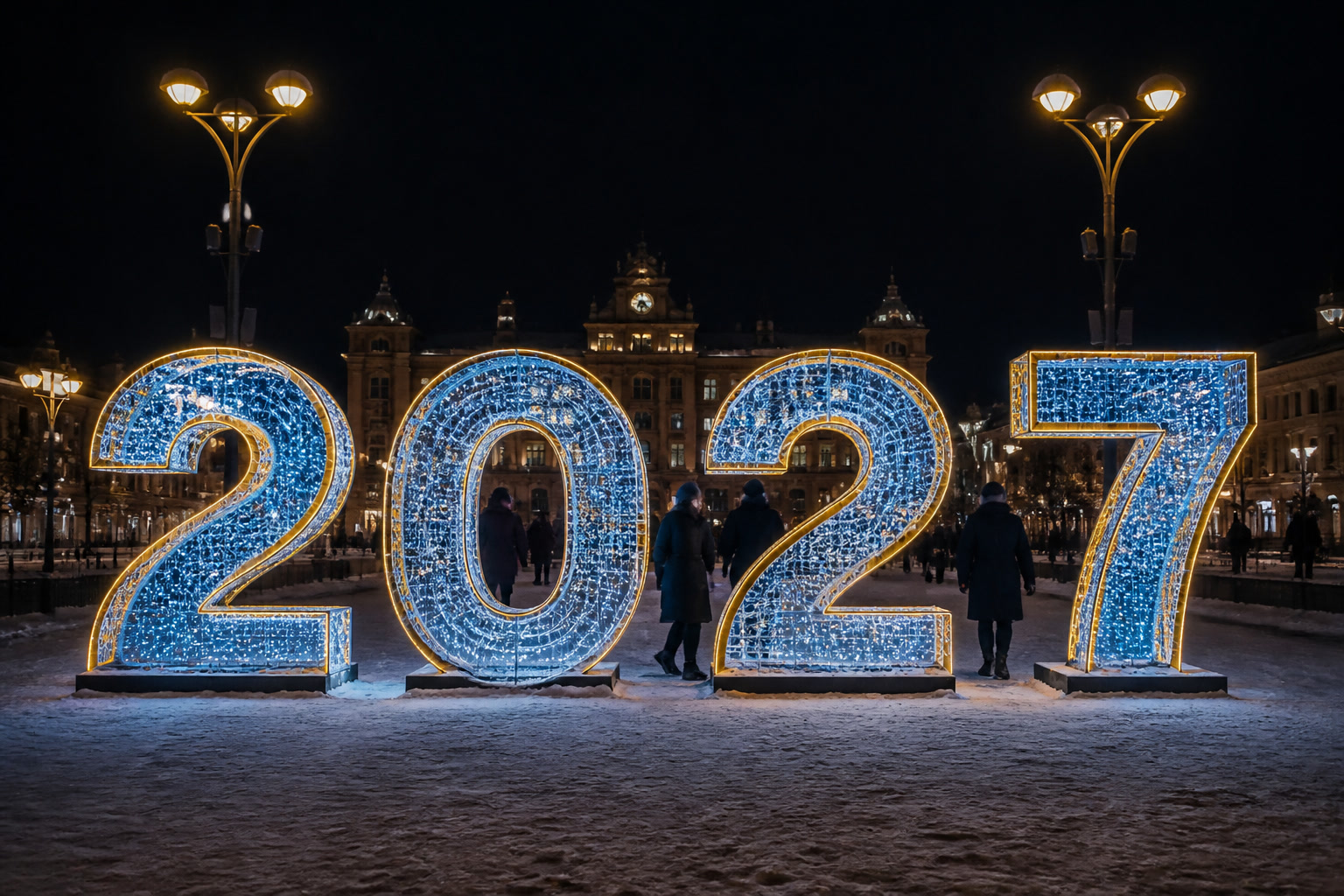 Концепция новогоднего оформления Казани: 2027 Казань.