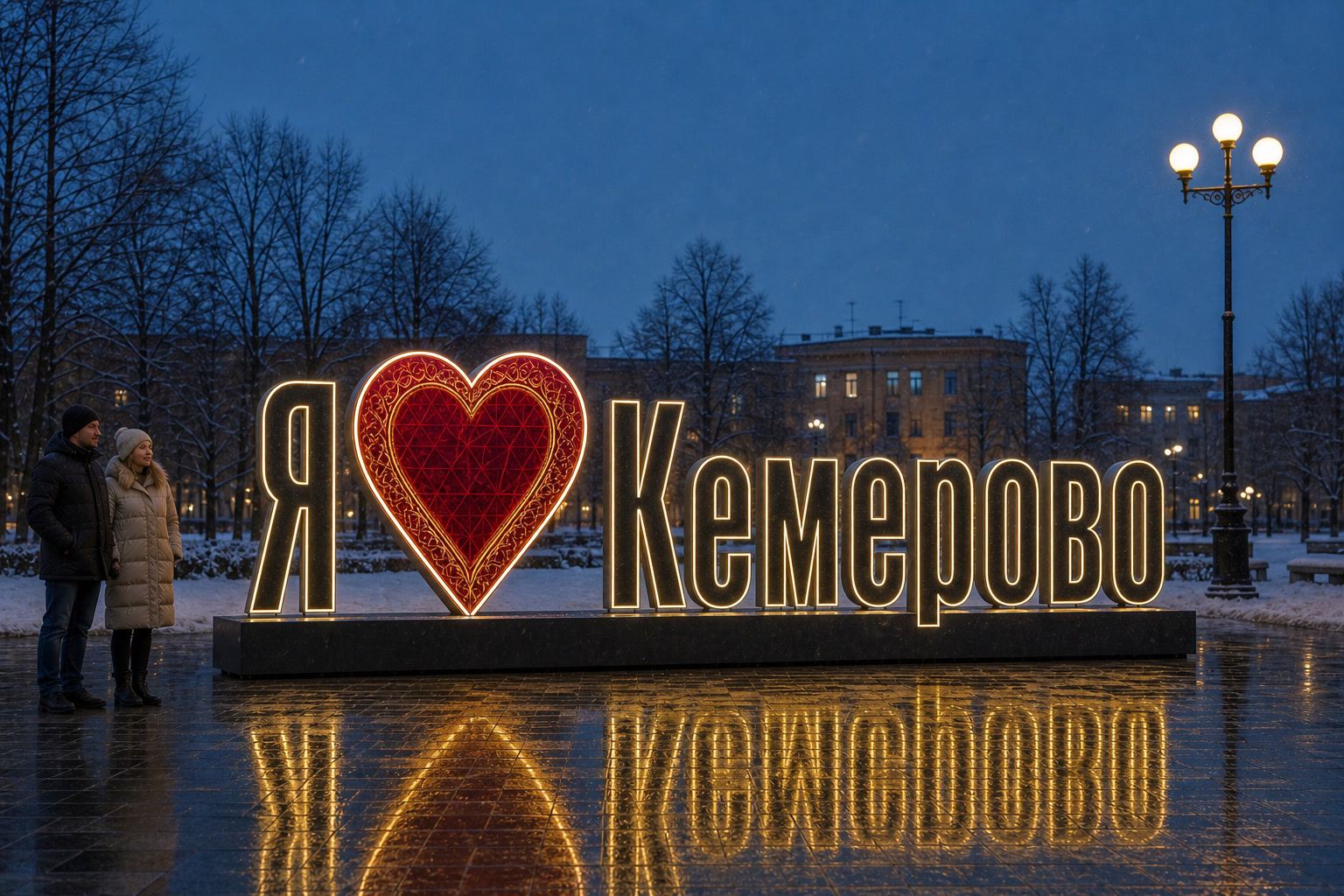Концепция новогоднего оформления Кемерова: Сердце Кемерово.