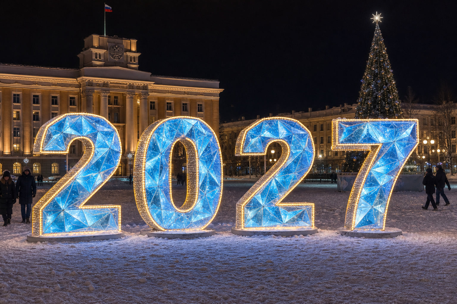 Концепция новогоднего оформления Кемерова: 2027 Кемерово.