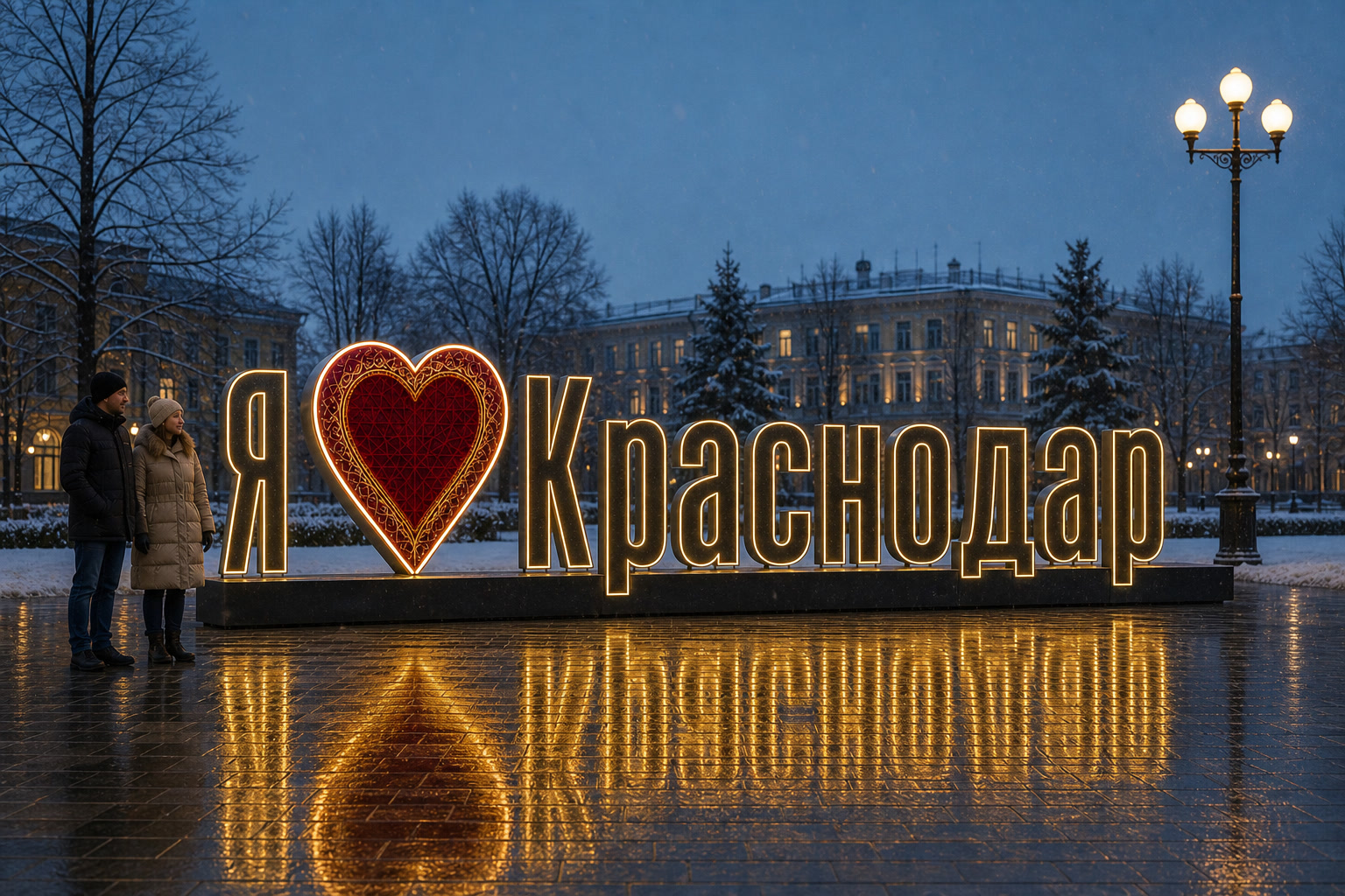 Концепция новогоднего оформления Краснодара: Сердце Краснодар.