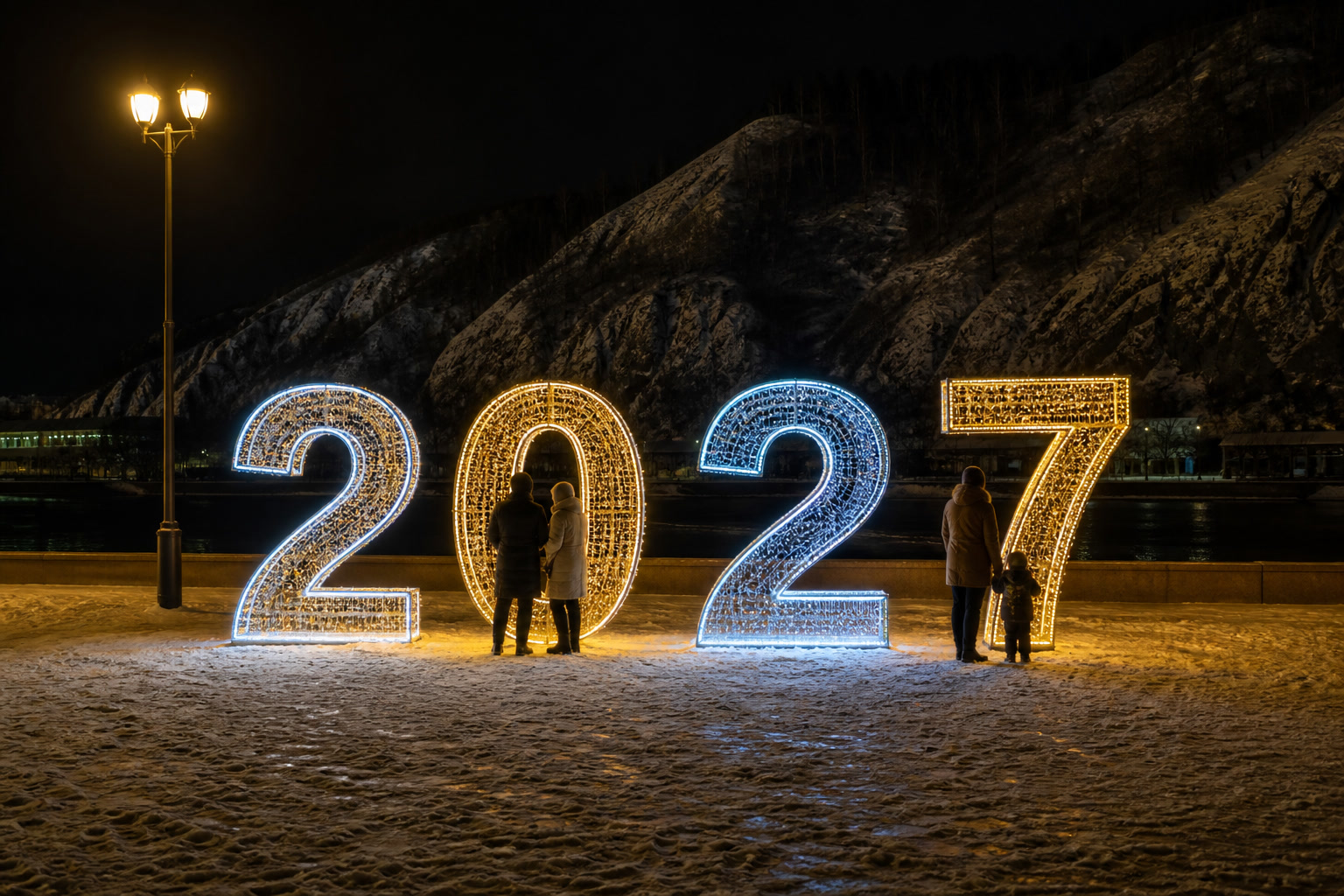 Концепция новогоднего оформления Красноярска: 2027 Красноярск.
