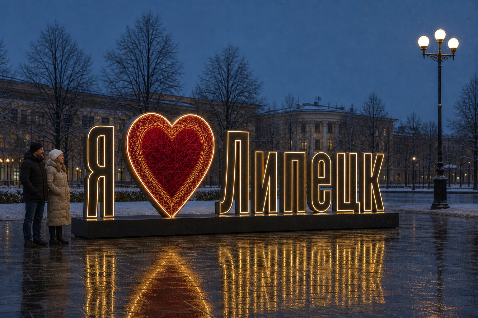 Концепция новогоднего оформления Липецка: Сердце Липецк.