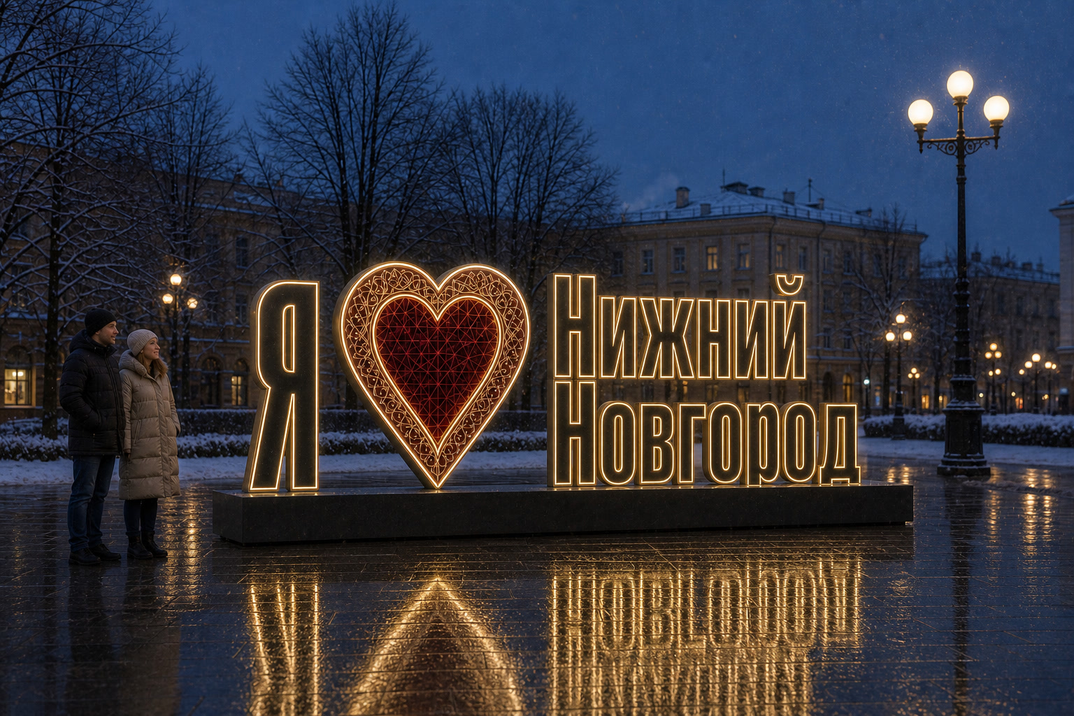Концепция новогоднего оформления Нижнего Новгорода: Сердце Нижний Новгород.