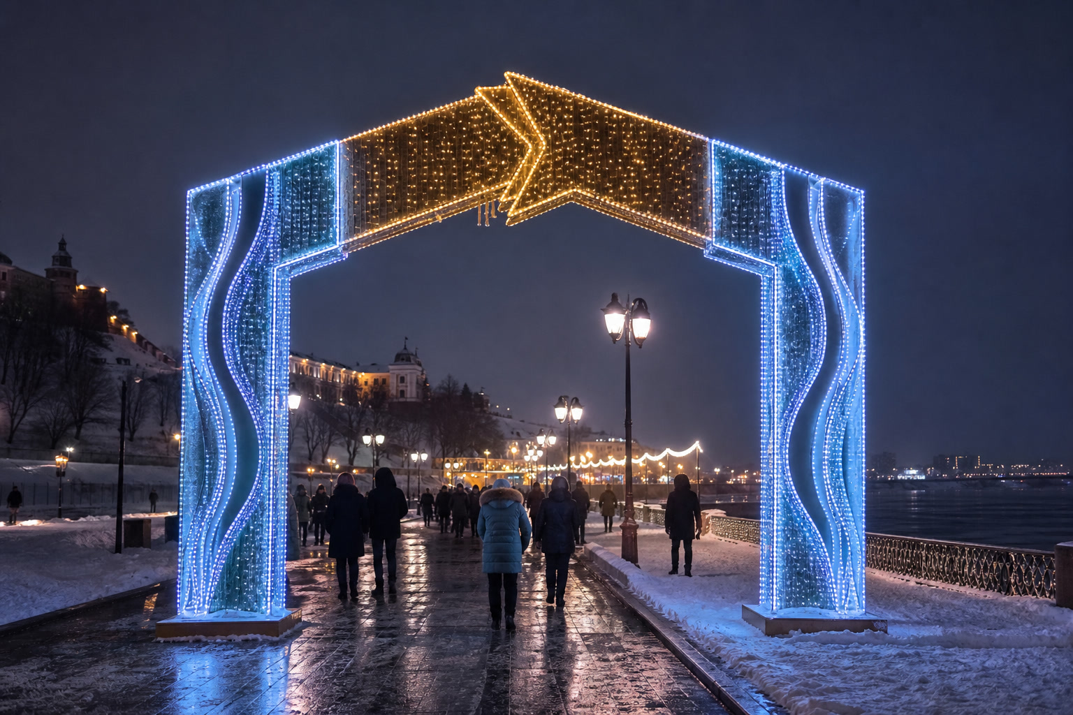 Концепция новогоднего оформления Нижнего Новгорода: Арка Нижний.