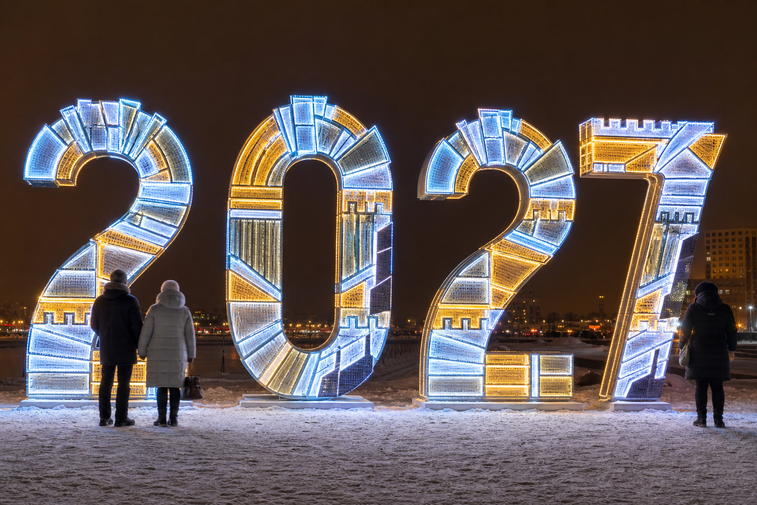 Концепция новогоднего оформления Новокузнецка: 2027 Новокузнецк.