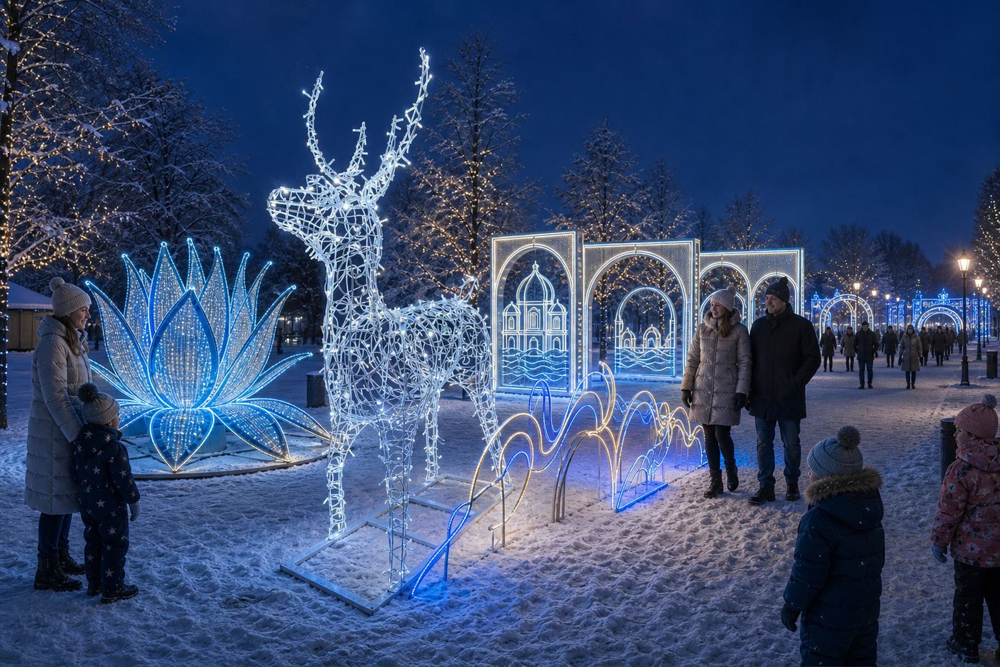 Олень с ажурами