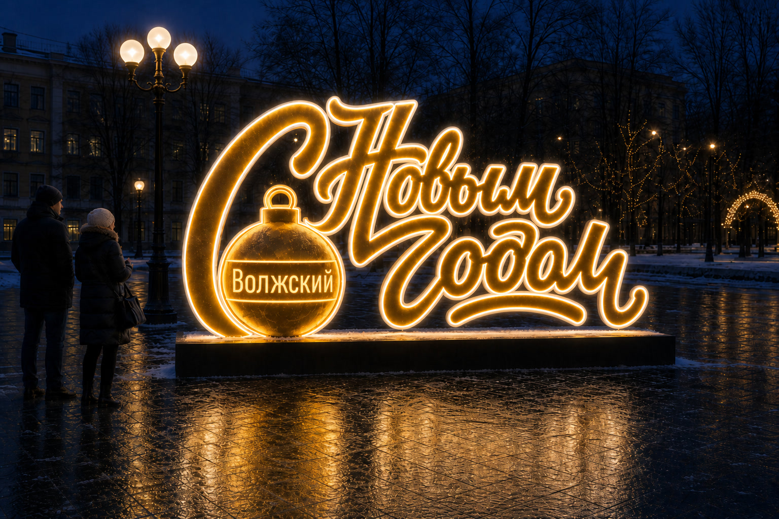 Надпись Волжский