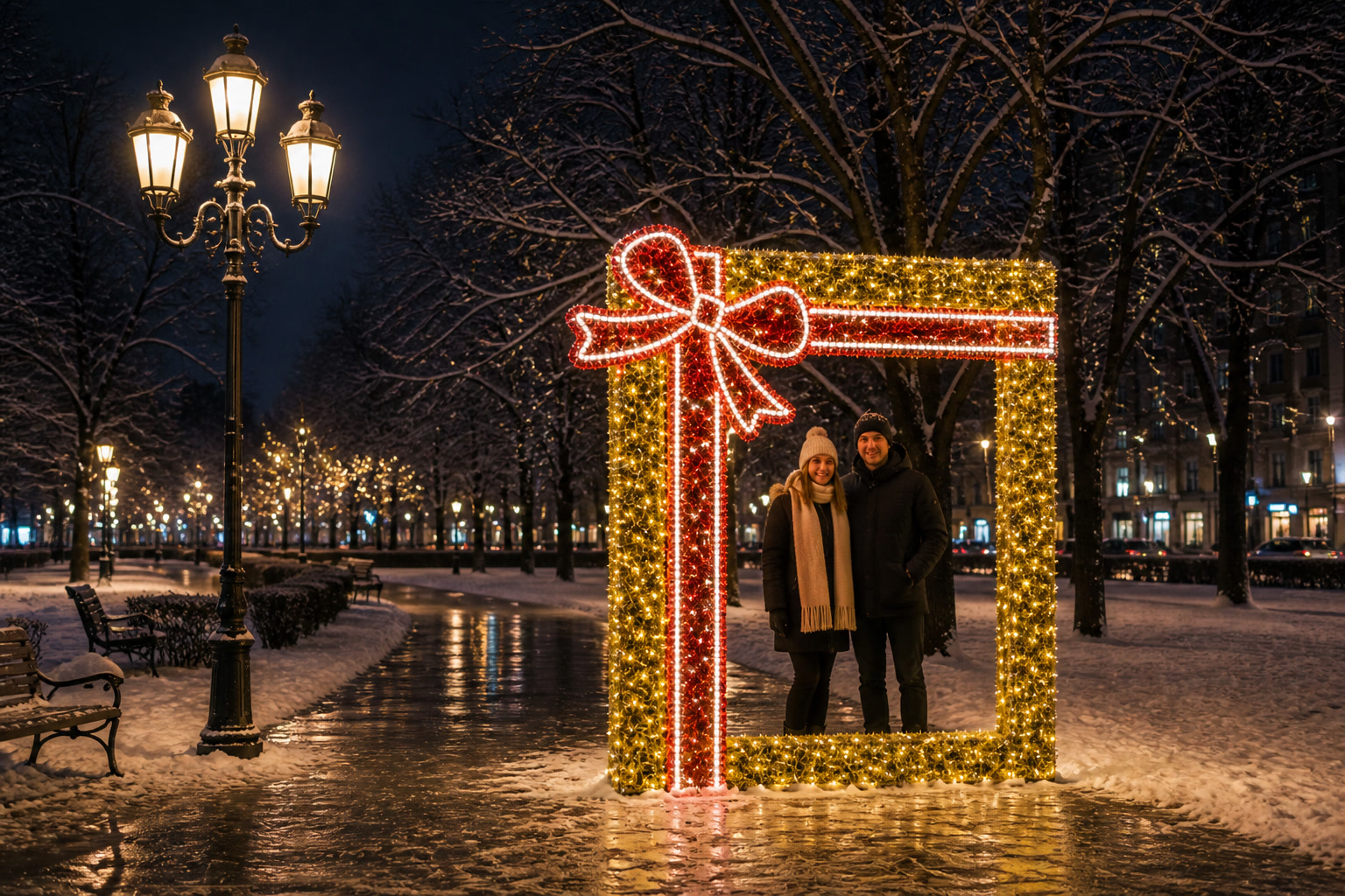 Рамка фотозона мишура
