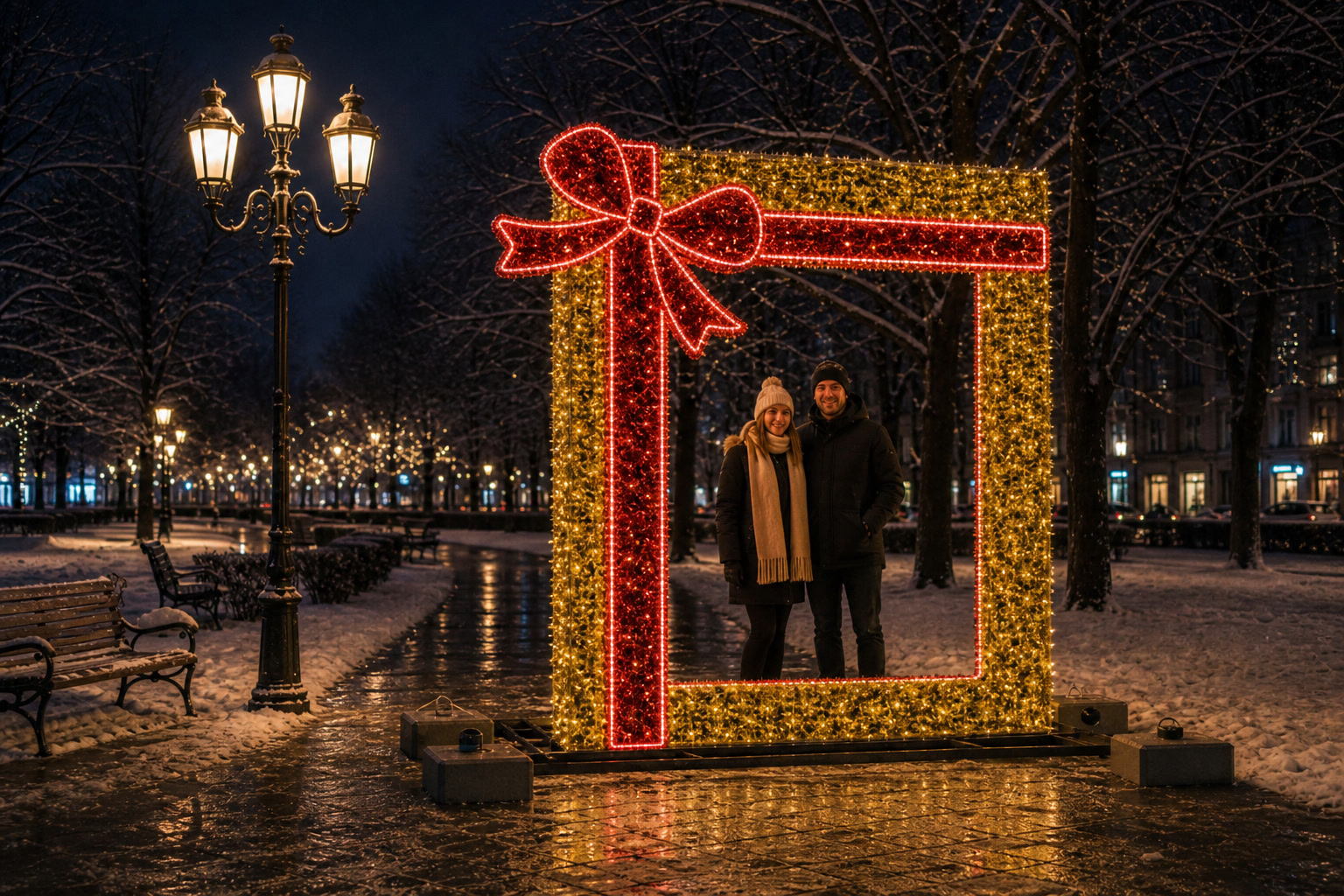 Фотозона рамка мишура