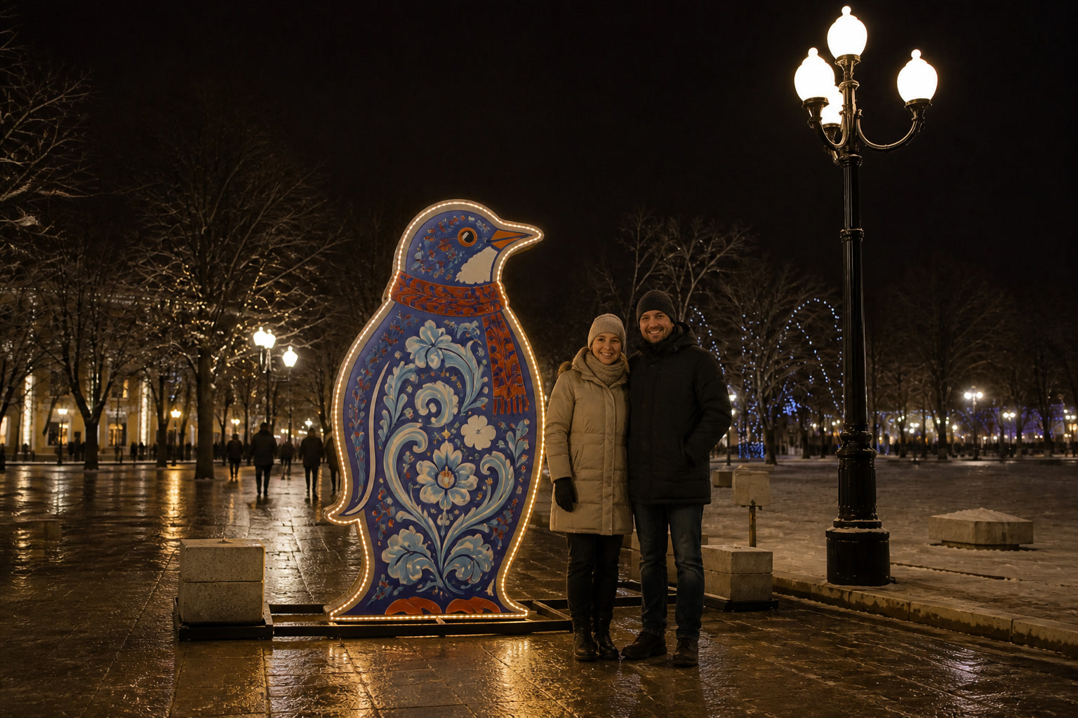 Фотозона пингвин фанера
