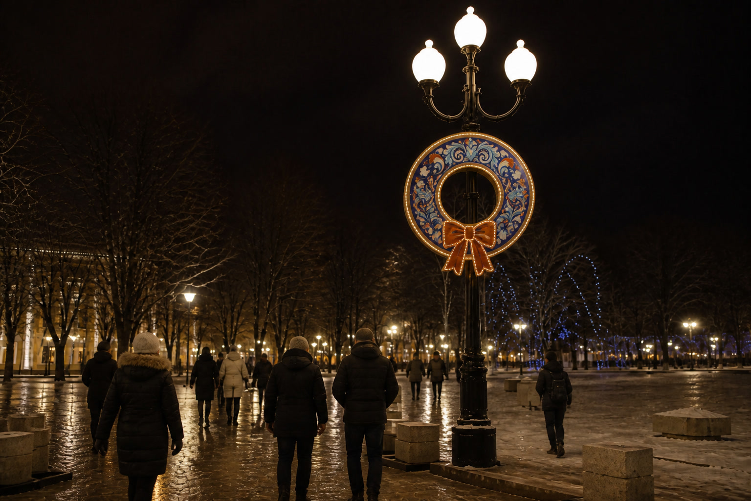 Консоль венок роспись