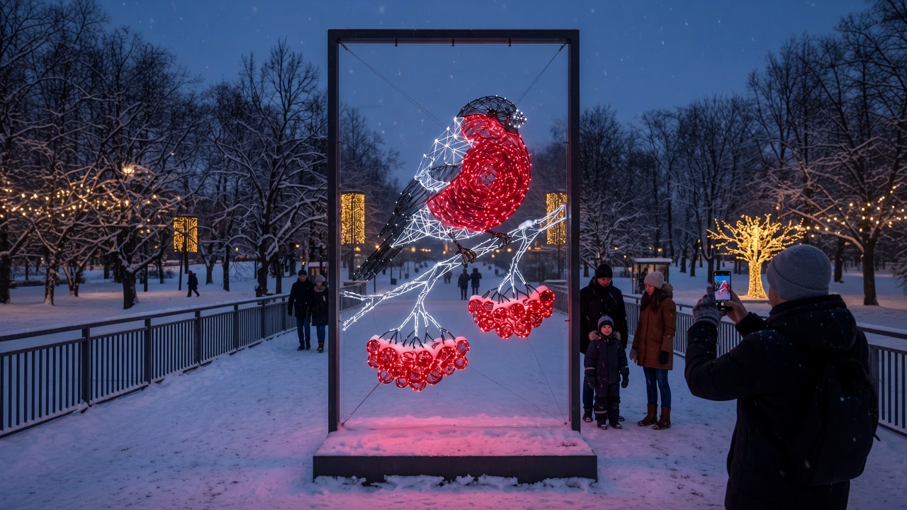 Снегирь «в раме»