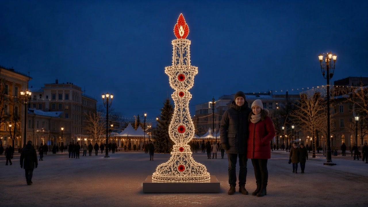 Кружево подсвечник парный · Русское кружево 2027