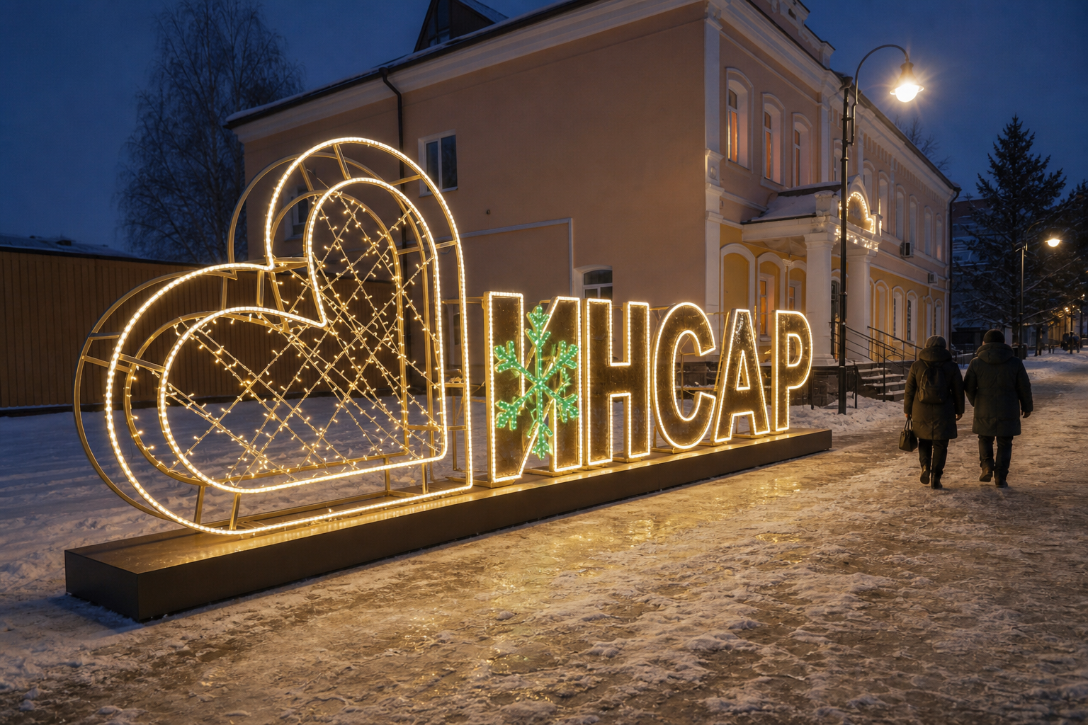 Световая надпись «Инсар»
