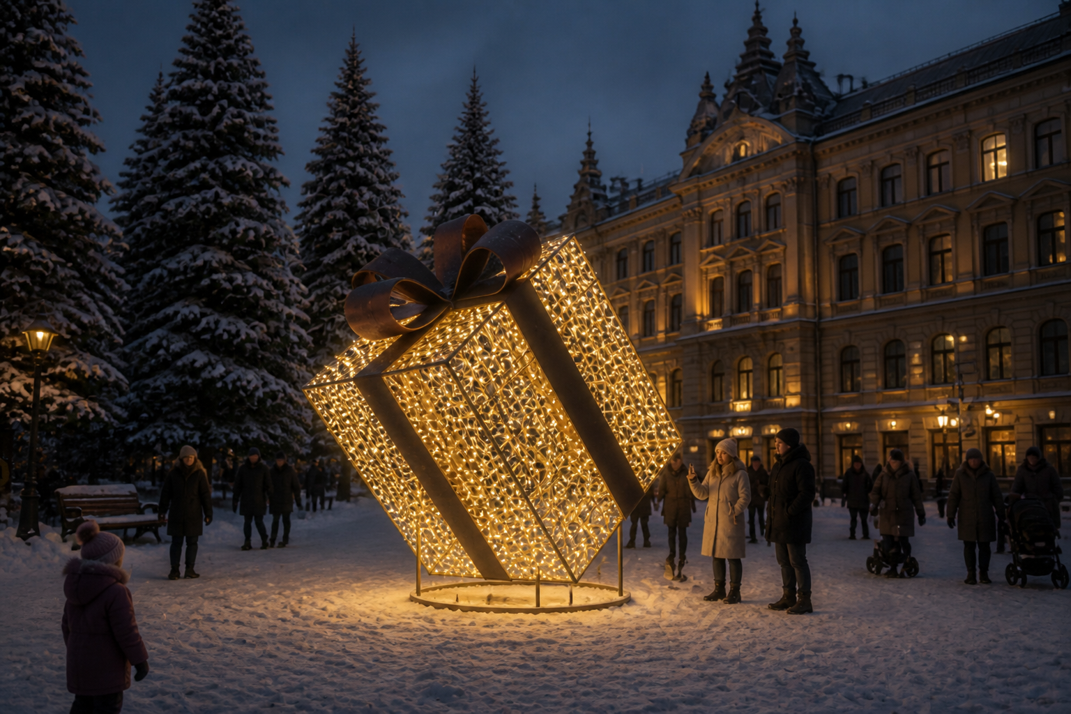 Новогодние фигуры из мишуры «Сюрприз»