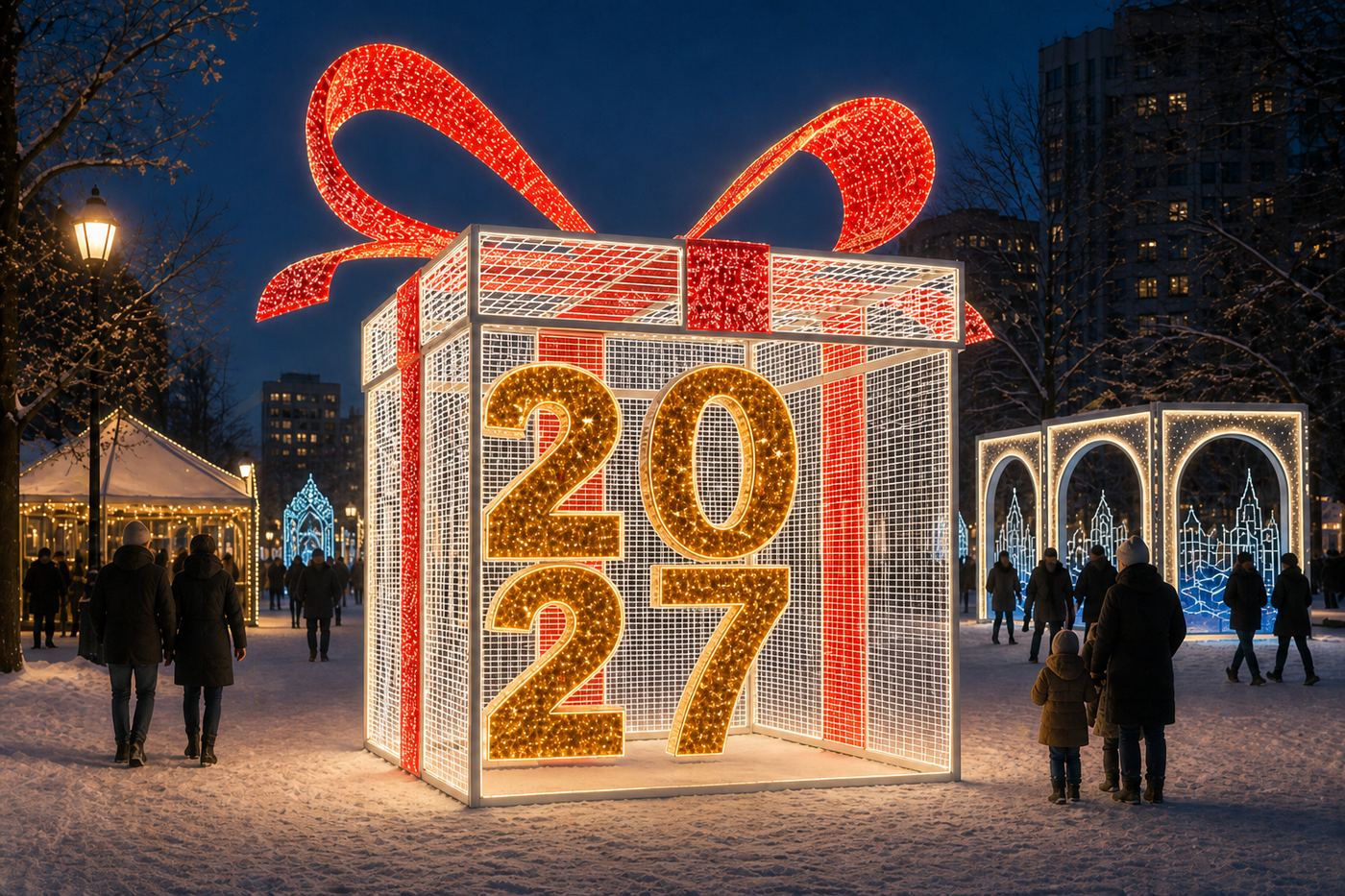 Арт-объект «Подарок с цифрами 2027»