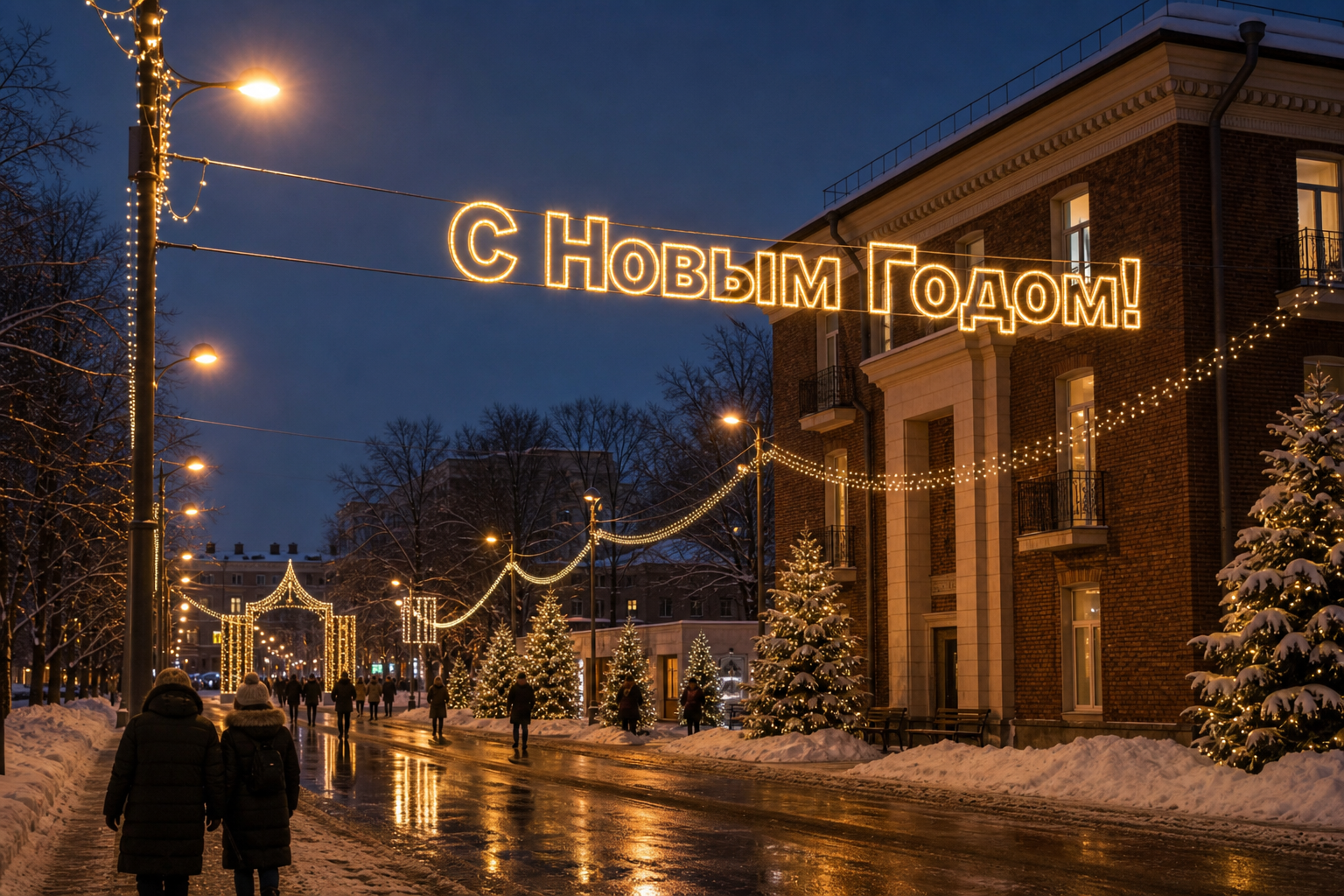 Световая растяжка «С Новым Годом»