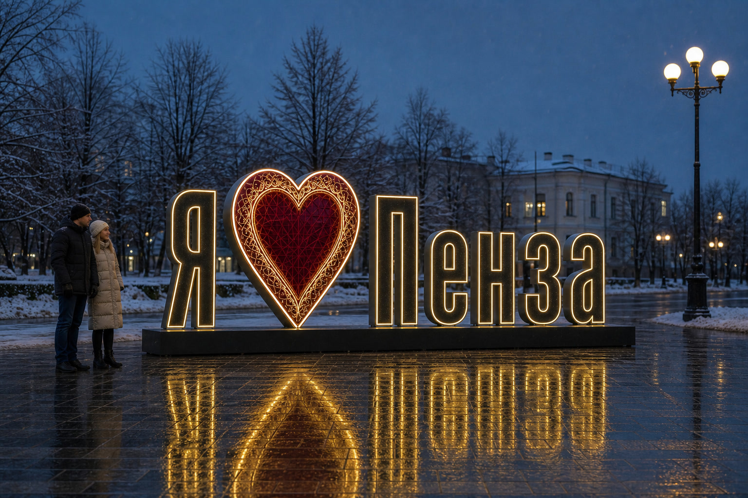 Концепция новогоднего оформления Пензы: Сердце Пенза.