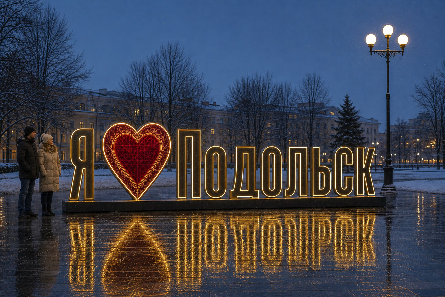Концепция новогоднего оформления Подольска: Сердце Подольск.