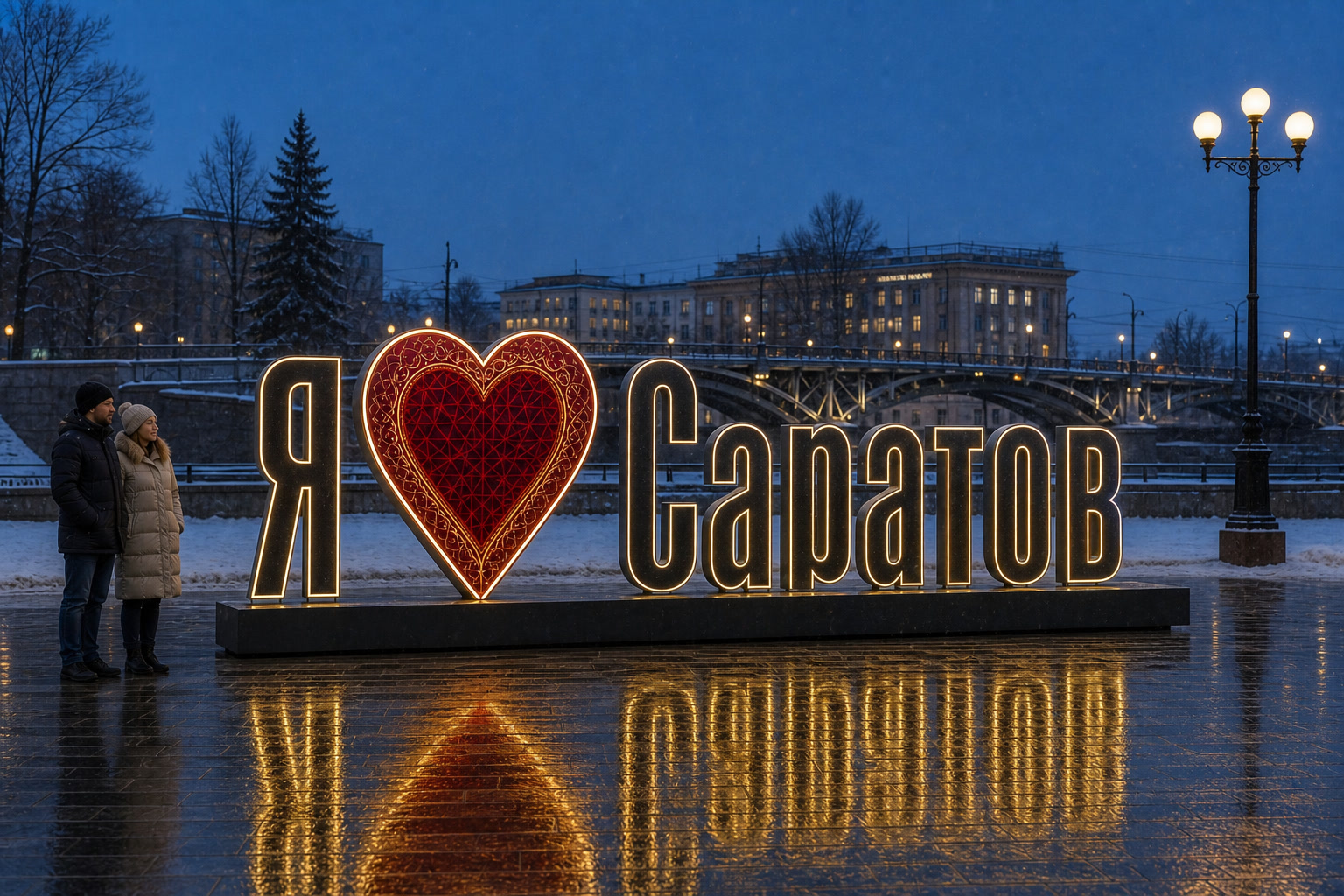 Концепция новогоднего оформления Саратова: Сердце Саратов.
