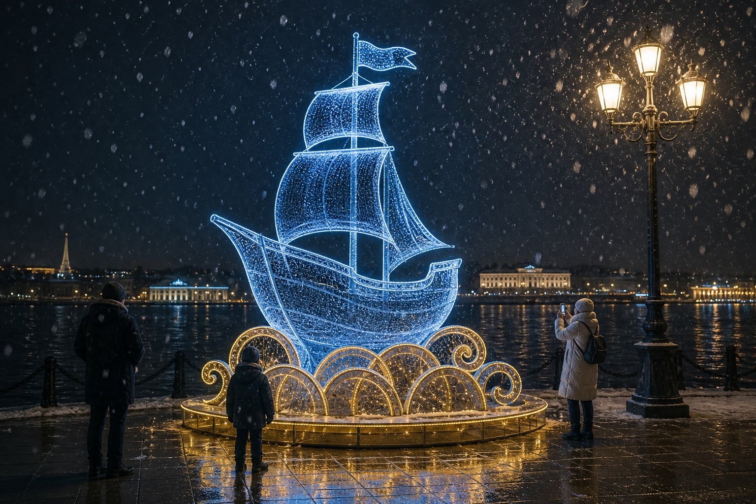 Концепция новогоднего оформления Севастополя: Корабль Севастополь.