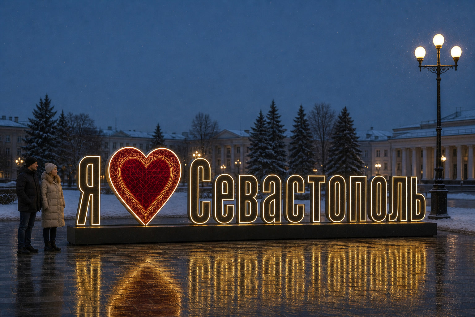 Концепция новогоднего оформления Севастополя: Сердце Севастополь.