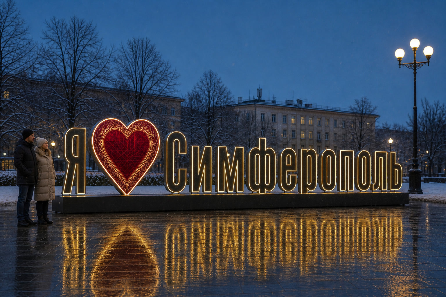 Концепция новогоднего оформления Симферополя: Сердце Симферополь.