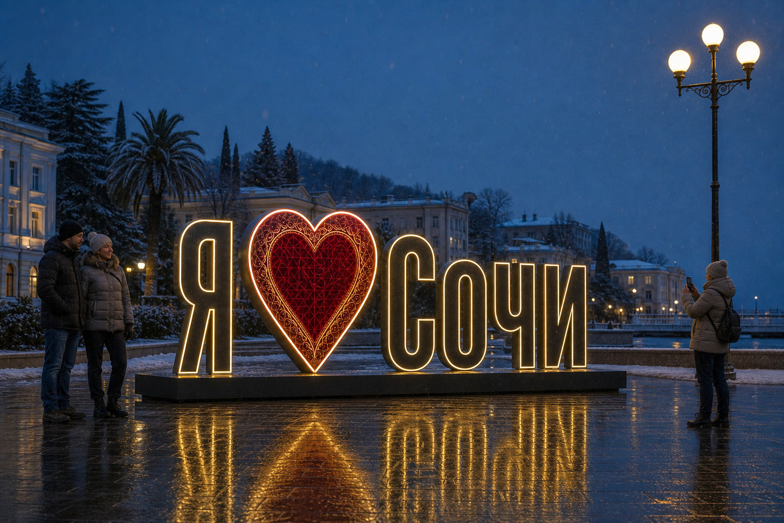 Концепция новогоднего оформления Сочи: Сердце Сочи.