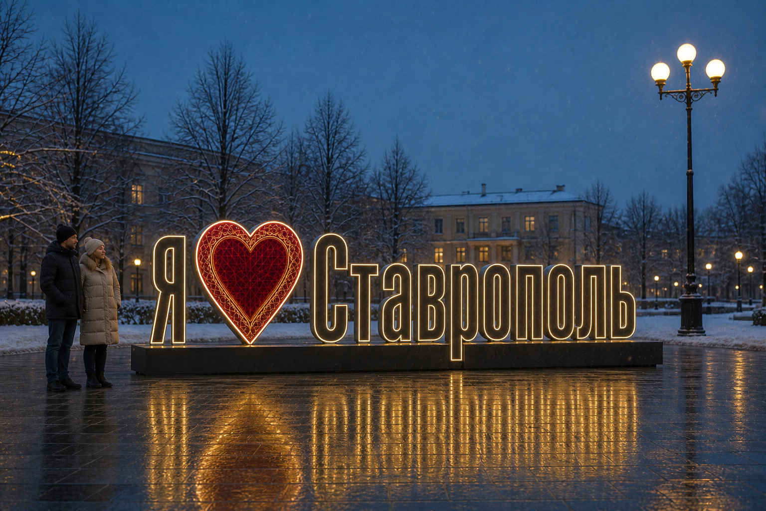 Концепция новогоднего оформления Ставрополя: Сердце Ставрополь.