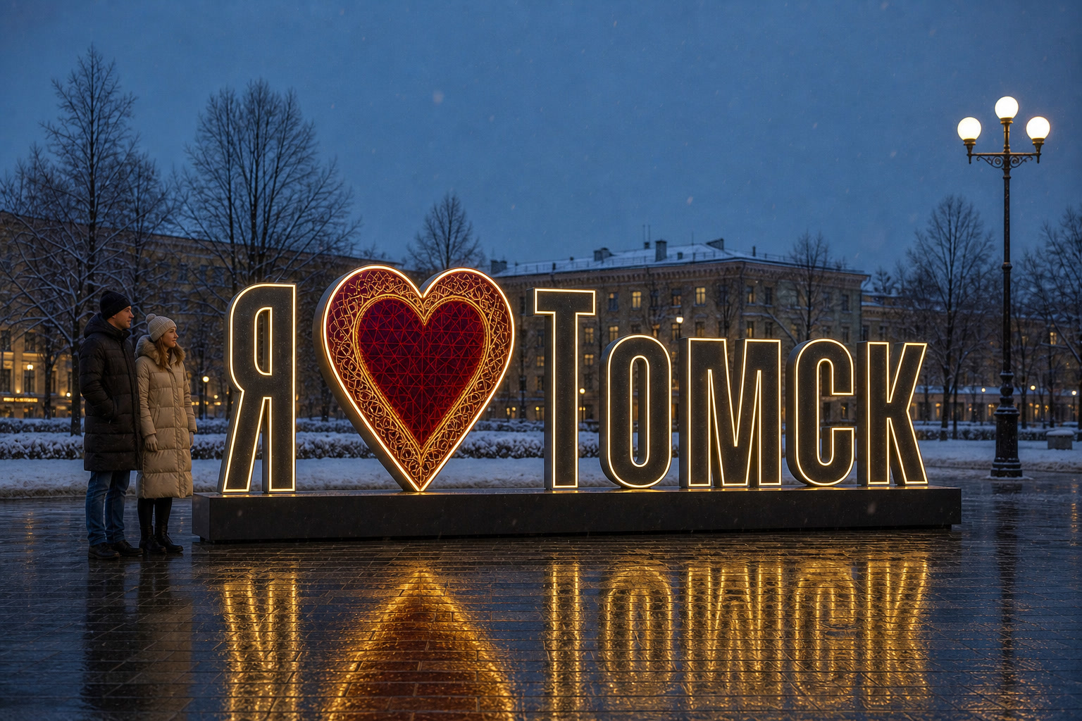 Концепция новогоднего оформления Томска: Сердце Томск.